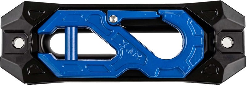 SINOKING Winch Fairlead with Tow Hook, Aluminum Hawse Fairlead with Grade 80 Forged Steel Winch Hook, 45000lb Break Strength Winch Fairlead Hook Set for Off-Road Vehicle Recovery, Black and Blue - Image 1